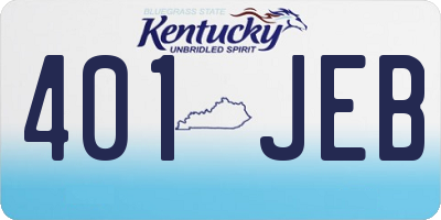 KY license plate 401JEB