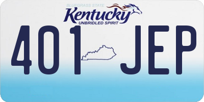 KY license plate 401JEP