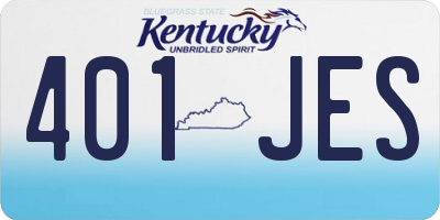 KY license plate 401JES