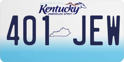 KY license plate 401JEW