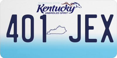 KY license plate 401JEX