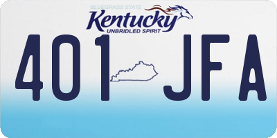 KY license plate 401JFA