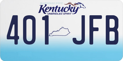 KY license plate 401JFB