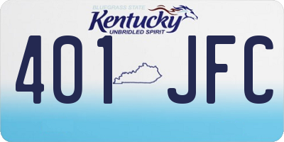 KY license plate 401JFC
