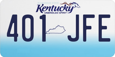 KY license plate 401JFE
