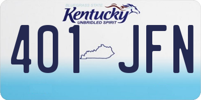 KY license plate 401JFN