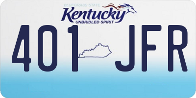 KY license plate 401JFR