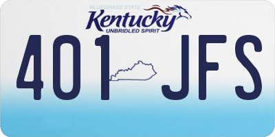 KY license plate 401JFS
