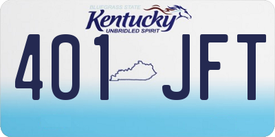 KY license plate 401JFT