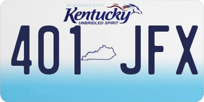 KY license plate 401JFX