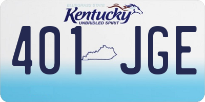 KY license plate 401JGE