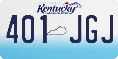 KY license plate 401JGJ