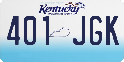 KY license plate 401JGK