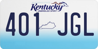KY license plate 401JGL