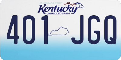 KY license plate 401JGQ