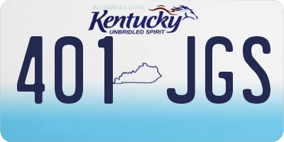 KY license plate 401JGS