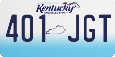 KY license plate 401JGT