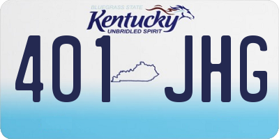 KY license plate 401JHG