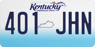 KY license plate 401JHN