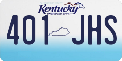 KY license plate 401JHS