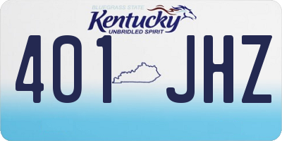 KY license plate 401JHZ