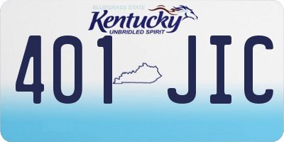 KY license plate 401JIC