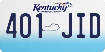 KY license plate 401JID
