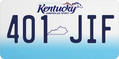 KY license plate 401JIF