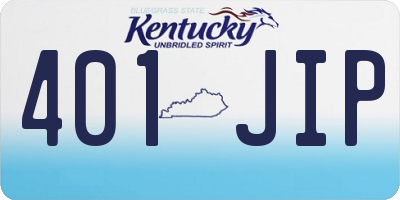 KY license plate 401JIP