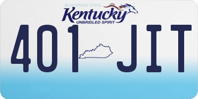 KY license plate 401JIT