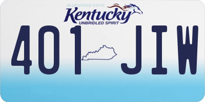 KY license plate 401JIW
