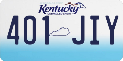 KY license plate 401JIY