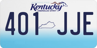 KY license plate 401JJE