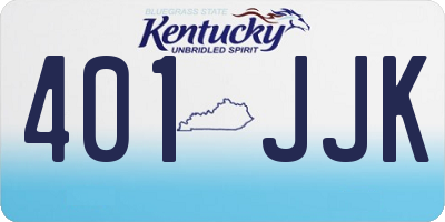 KY license plate 401JJK