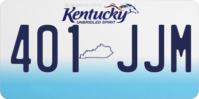 KY license plate 401JJM