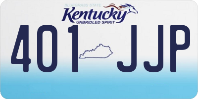 KY license plate 401JJP