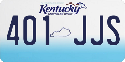 KY license plate 401JJS