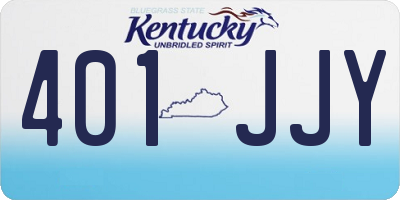KY license plate 401JJY