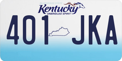 KY license plate 401JKA