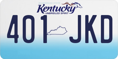 KY license plate 401JKD