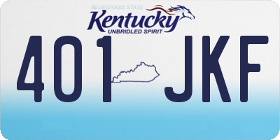 KY license plate 401JKF
