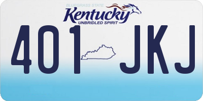 KY license plate 401JKJ
