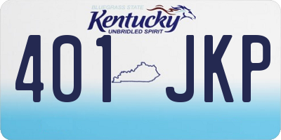 KY license plate 401JKP