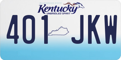 KY license plate 401JKW