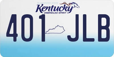 KY license plate 401JLB