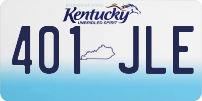 KY license plate 401JLE