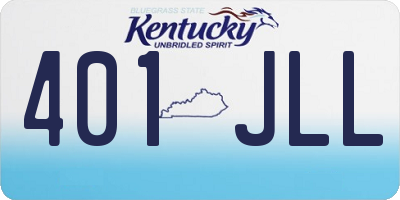 KY license plate 401JLL