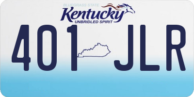 KY license plate 401JLR