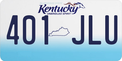KY license plate 401JLU