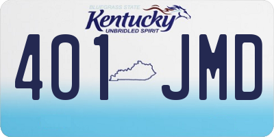 KY license plate 401JMD